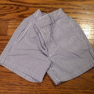 GAP Baby Blue and White Striped Shorts